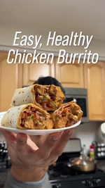 spicy chipotle chicken burritos