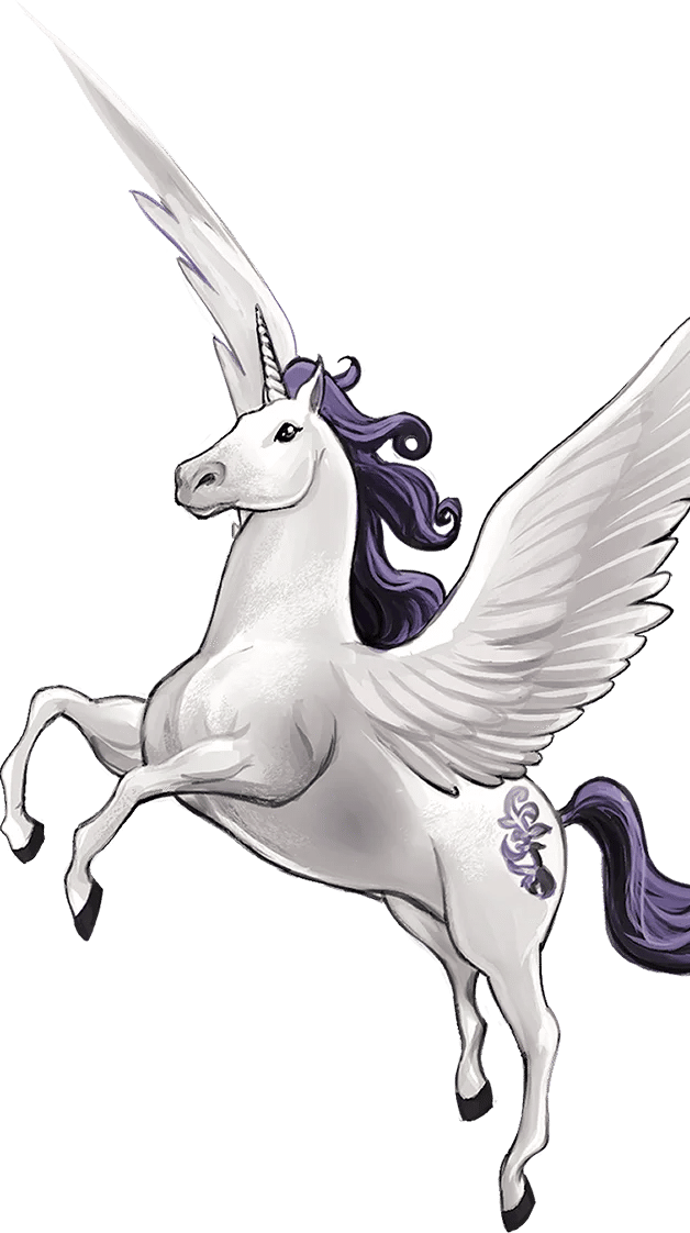 Magical unicorn illustration