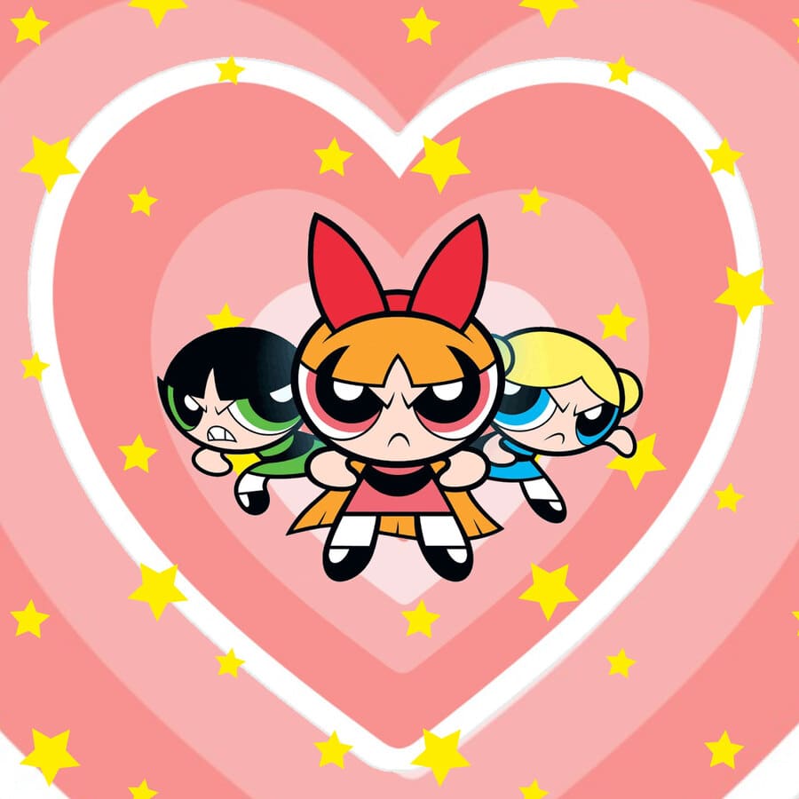 Las Chicas Superpoderosas, unidas, superhéroes, Burbuja, Bombón, Bellota, estrellas