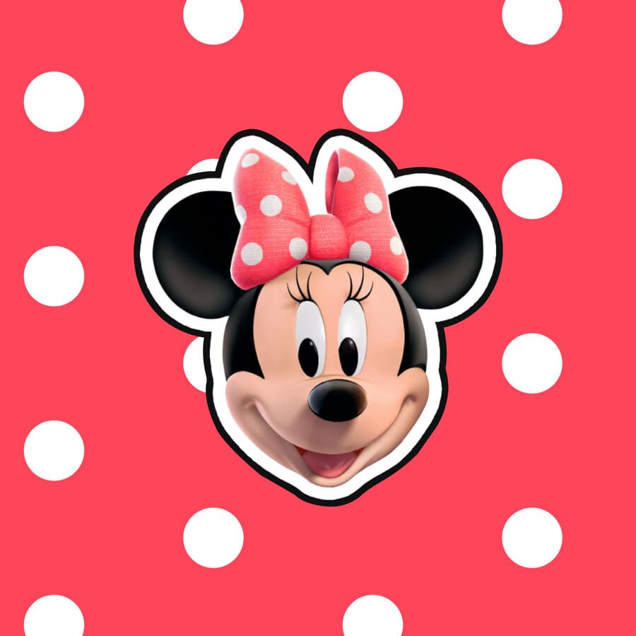 Minnie Mouse, Puntos de lunares, animación, ratón, lazo de lunares