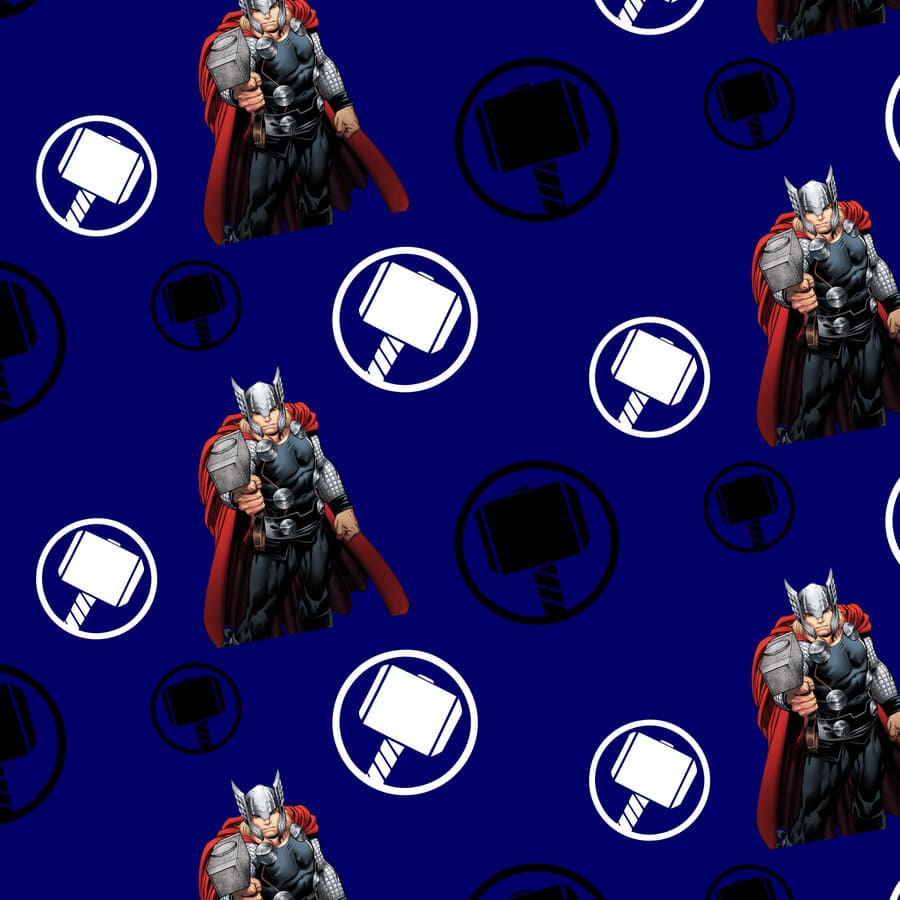 Thor, truenos, martillo, personaje, animado, capa