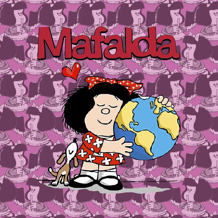 Mafalda, animación, comics, estampado, inocencia, dibujo, amistad