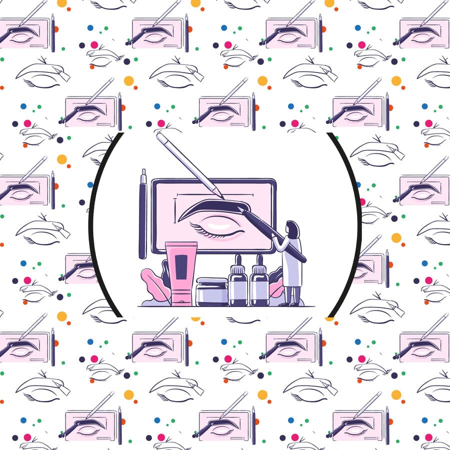Estética, ojos, maquillaje, cejas, lápiz, pestañas, goteros, cremas