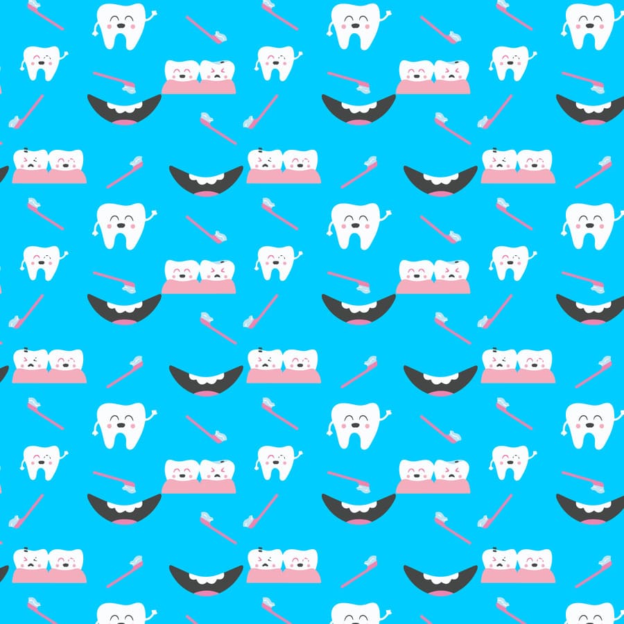 Odontología, boca feliz, molares sanos, cepillos dentales