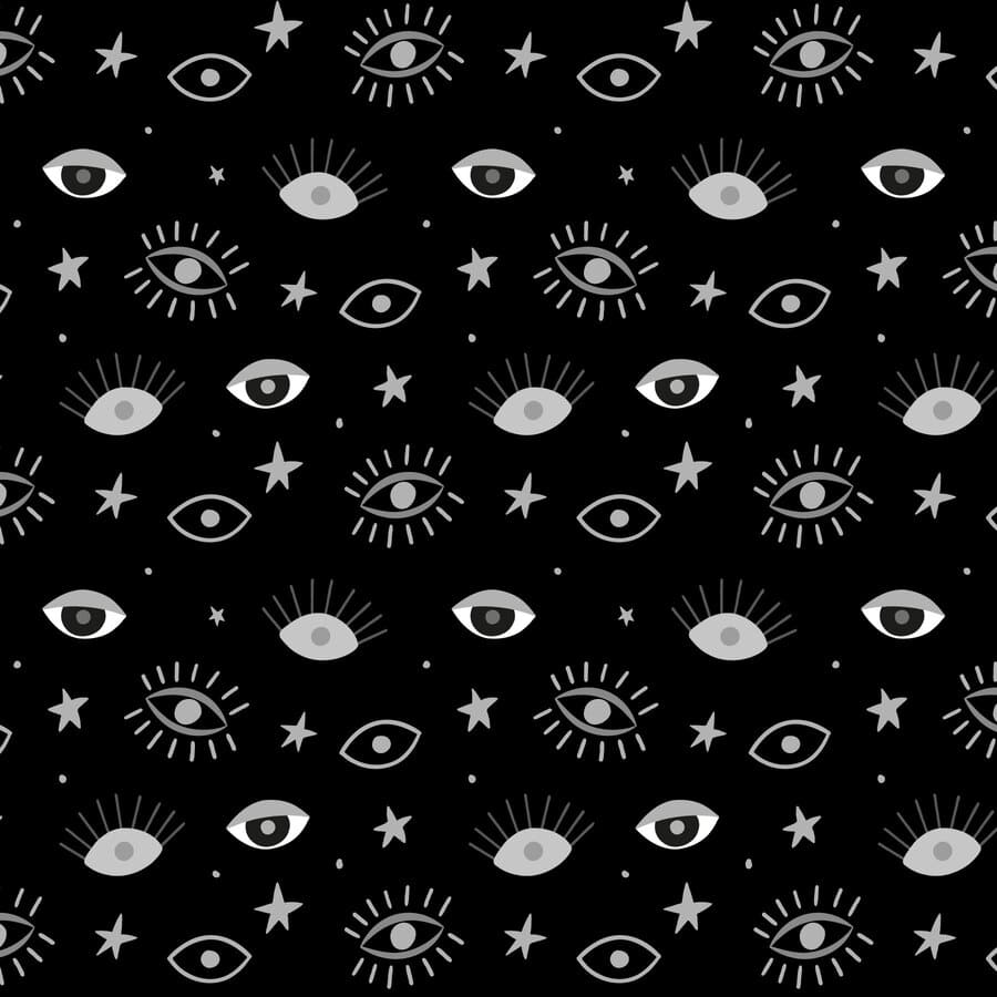 Oftalmología, ojos, formas, pestañas, iris, estrellas