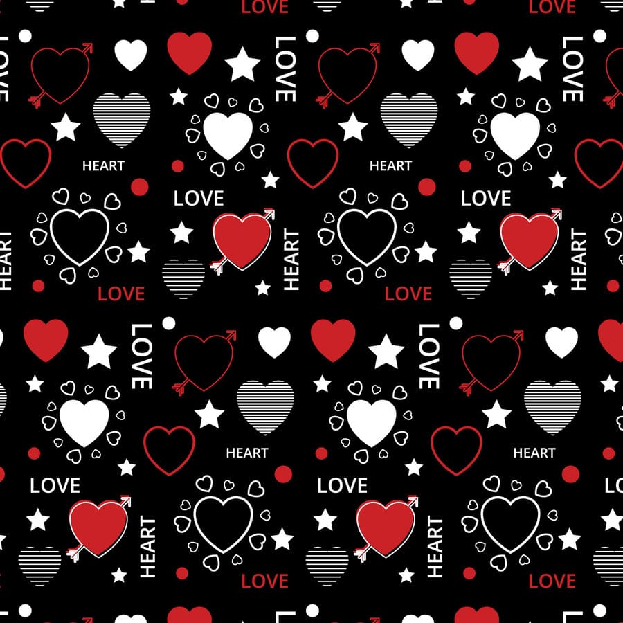 Siluetas, formas, corazones rojos, love, heart, estrellas, amor.