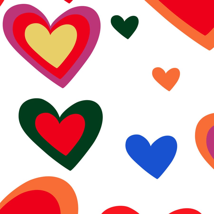 Siluetas, formas, corazones rojos, love, heart, estrellas, amor.