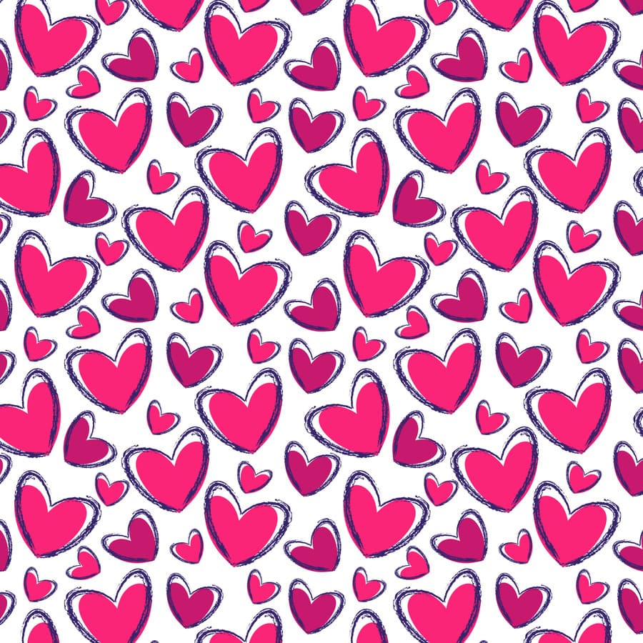 Corazones rosas, siluetas, formas, bonito, amor.