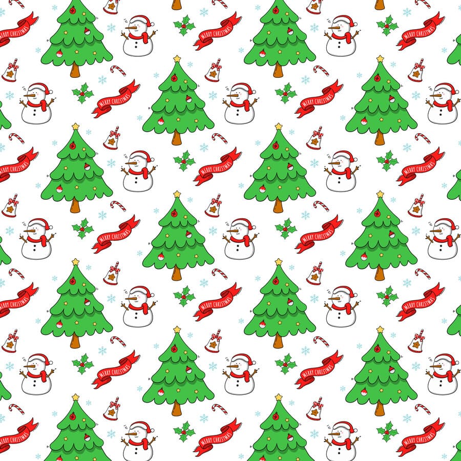 Navidad, árboles de navidad, muñecos de navidad, copos, luna, gorros, bufandas.