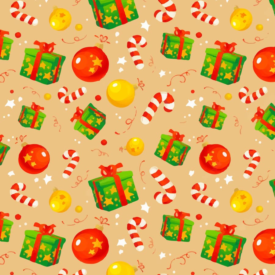 Navidad, regalos, bolas de colores, bastones, estrellas, natividad.