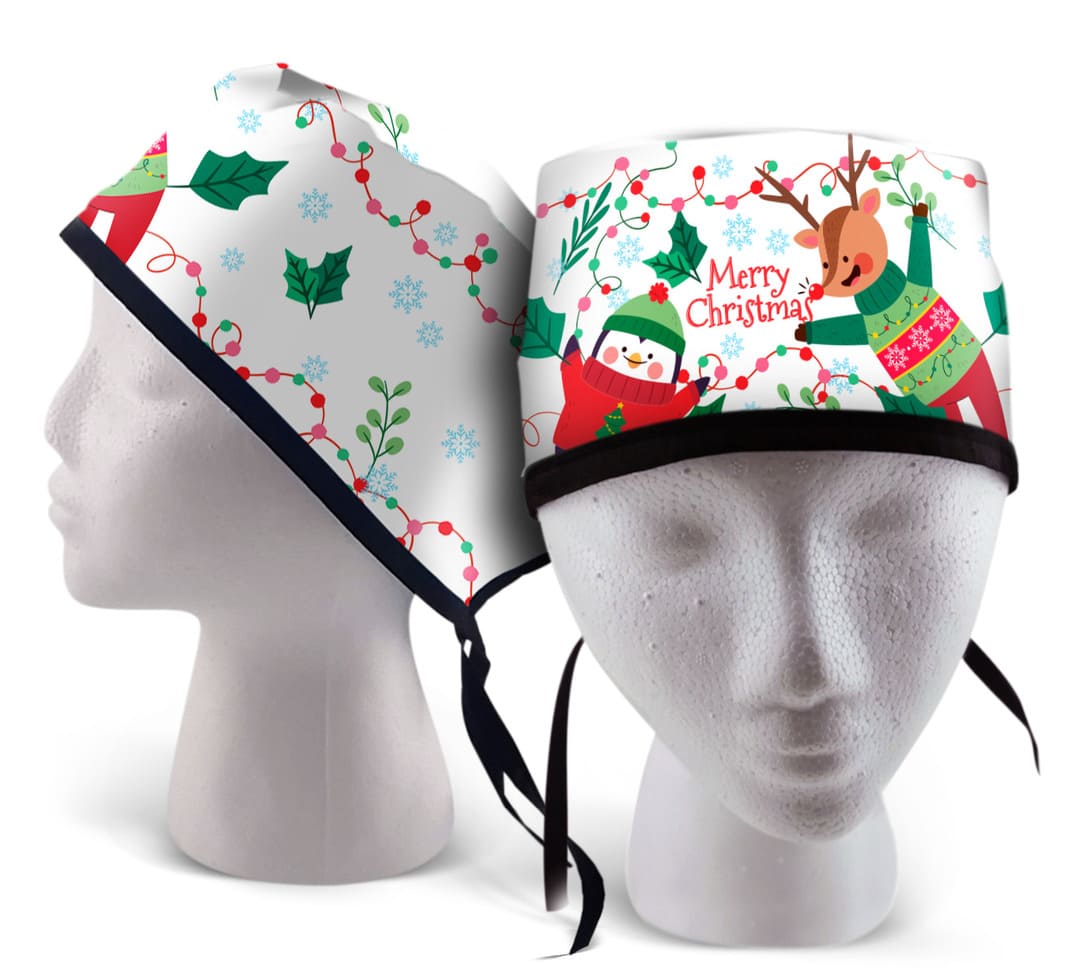 Navidad, festividad, luces de colores, rebaño, pingüino, copos de nieves.
