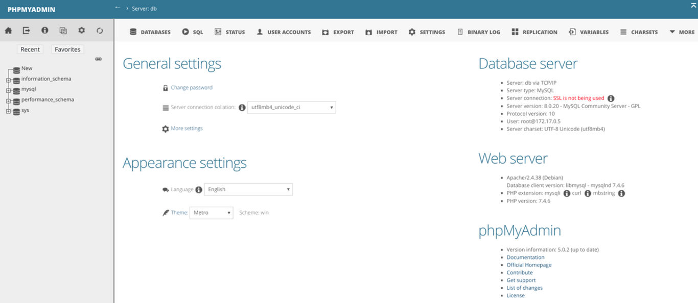 docker mysql root password