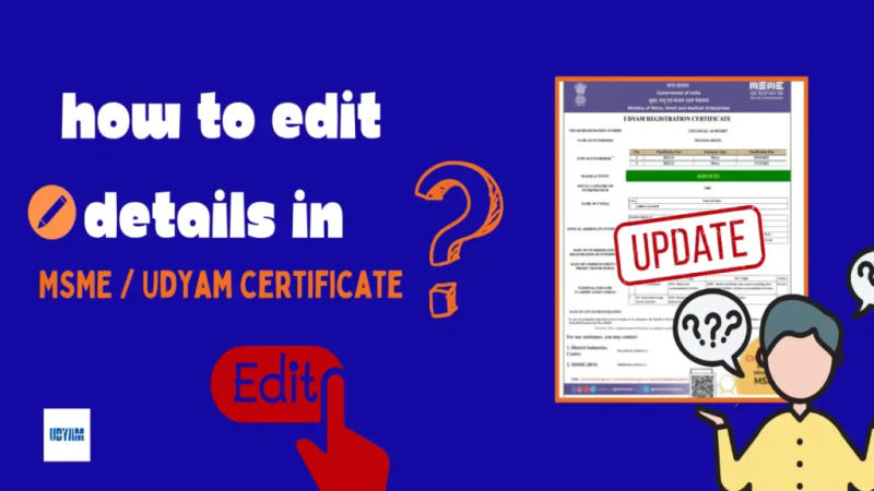How to Change Address in Udyam Certificate