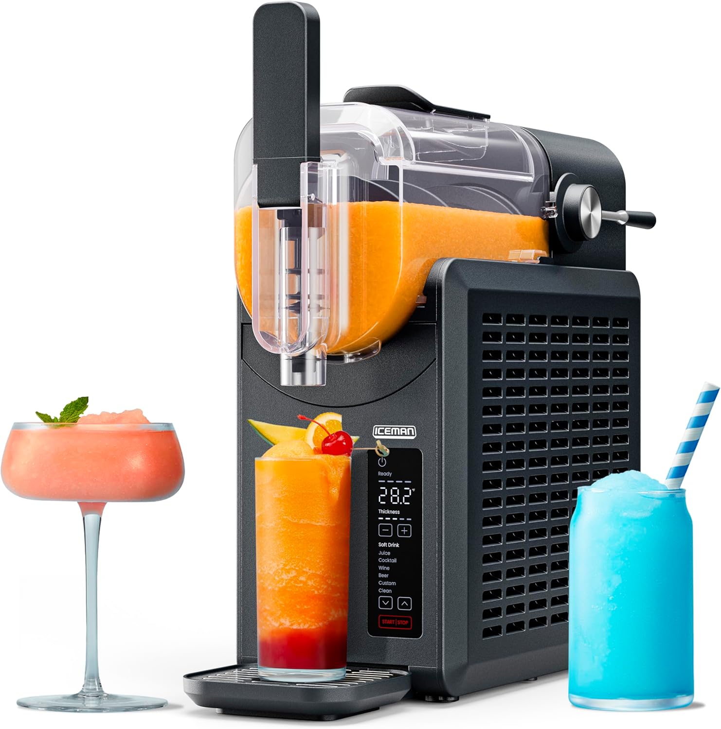 Iceman by Chefman Slush-Ease Slushie Machine, 68oz Frozen Drink Maker & Slushy Machine with 5 Presets and LED Display, No Ice Needed, Perfect for Frozen Margaritas, Frappes, Smoothies and Shakes image