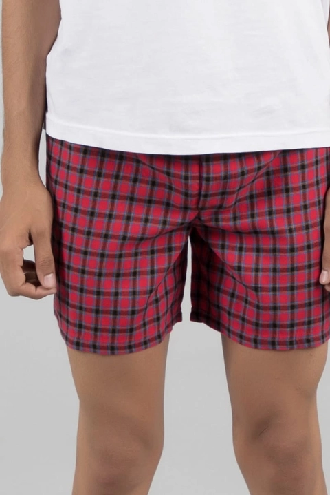 Stellina Twill Check Red Boxer