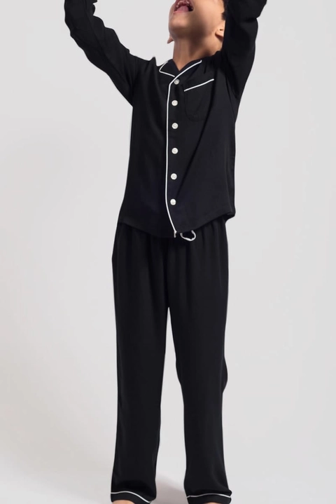 Annie Twill Black PJ Set