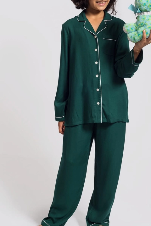 Annie Twill Ecology Green PJ Set