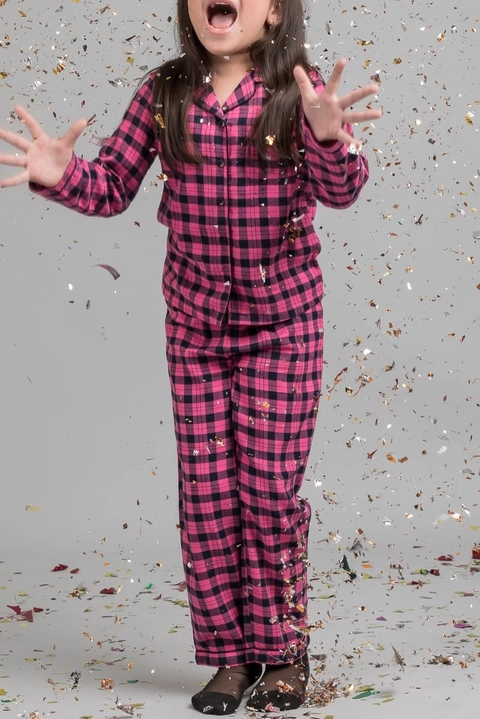 Pink Plaid PJ Set