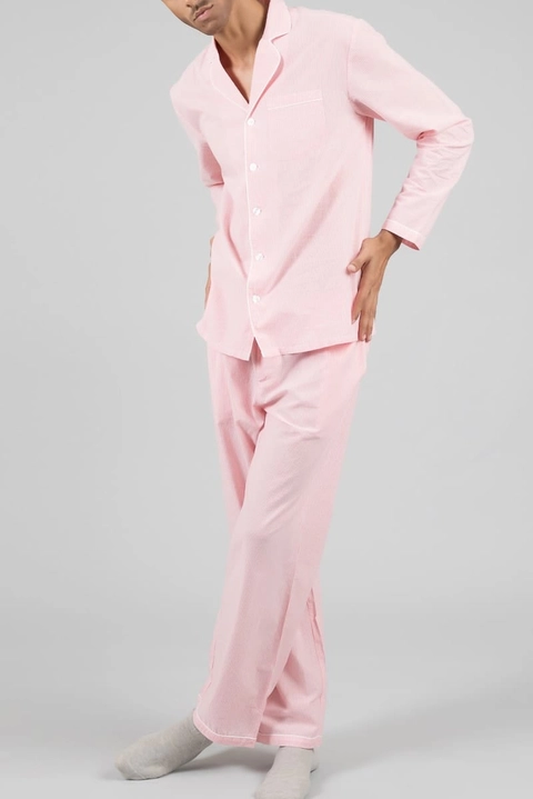 Peach Pin Stripes PJ Set