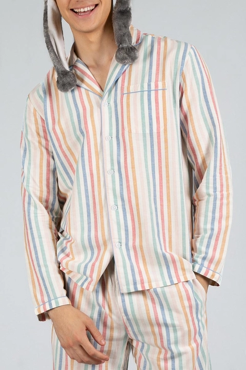 Rainbow Stripes PJ Set