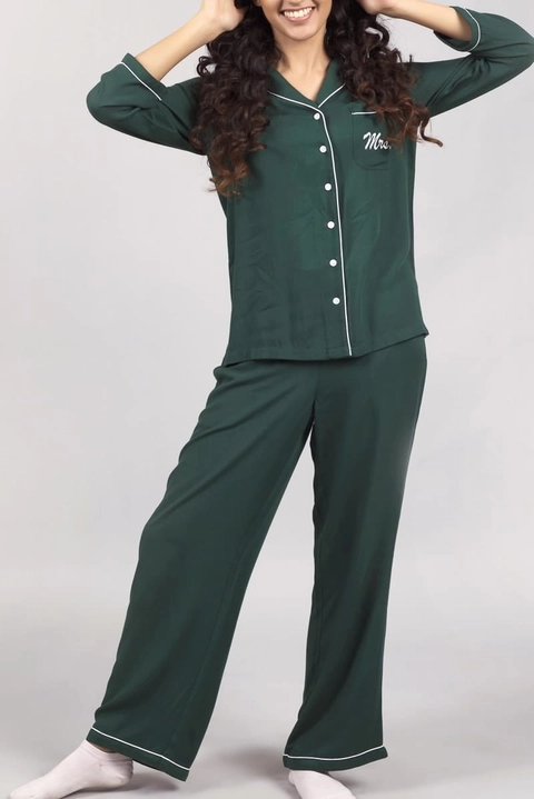 Annie Twill Ecology Green PJ Set