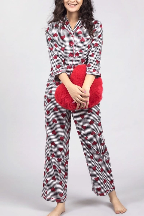 Hearts & Crosses PJ Set