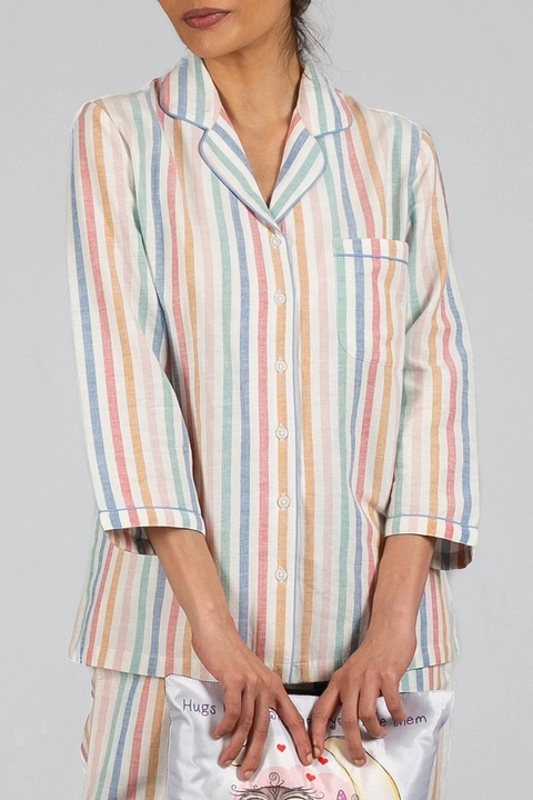 Rainbow Stripes PJ Set