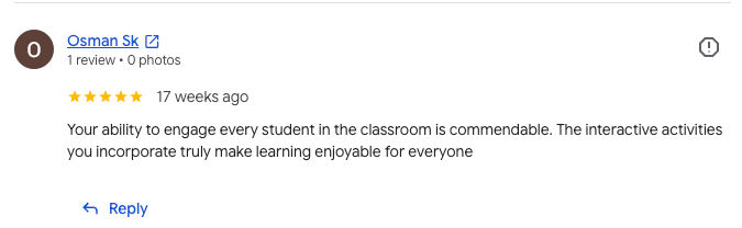 Social feedback from a Traderz Den learner
