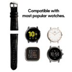 Black Croco Leather Universal WatchBand Klippik Kuwait