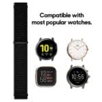 Black Nylon Universal WatchBand for Samsung, Huawei Smart Watches | Klippik | Online SHopping