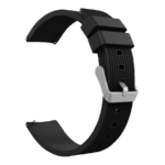 Black Silicone Universal WatchBand for Samsung, Huawei Smart Watches | Klippik | Online SHopping