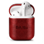 Red Leather Airpods Case Cover |Klippik Kuwait | Online