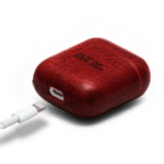 Red Leather Airpods Case Cover |Klippik Kuwait | Online