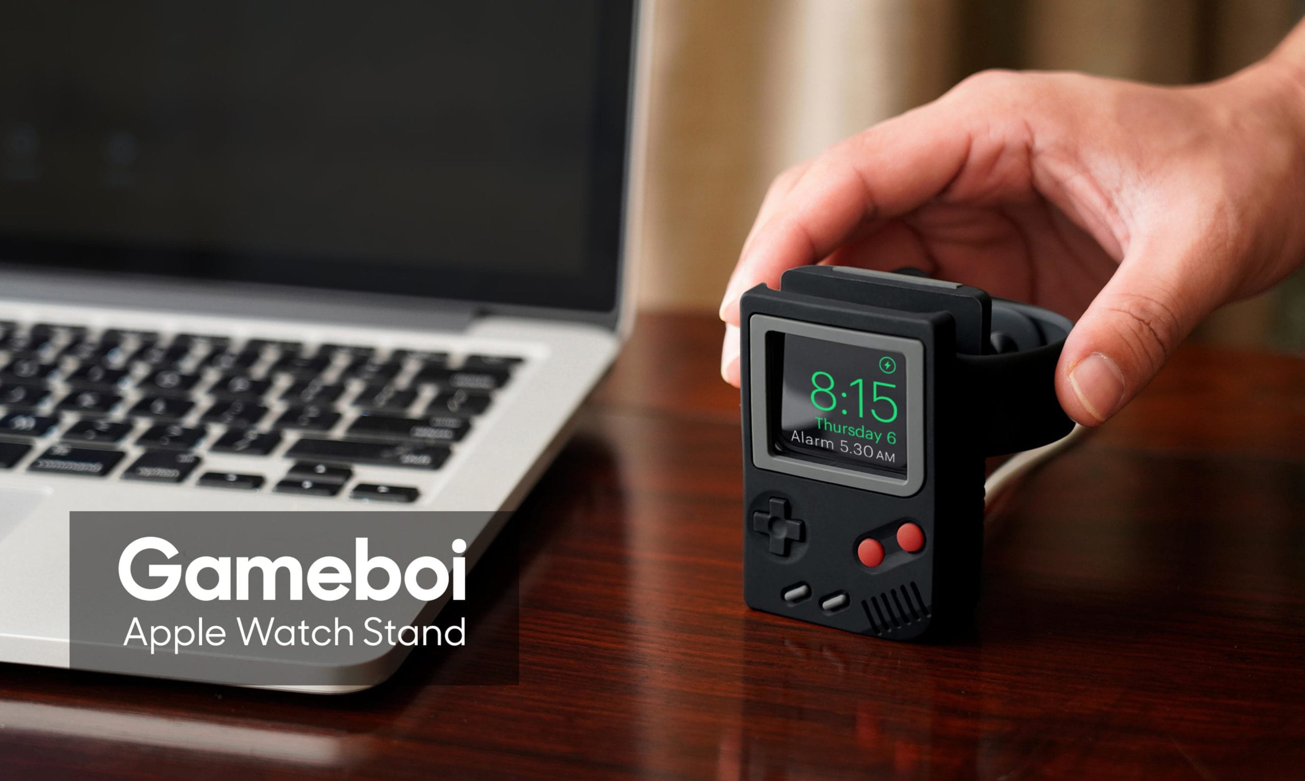 Gameboi - Apple Watch Stand (Black) | Klippik Kuwait UAE Saudi | Online Shopping Deals