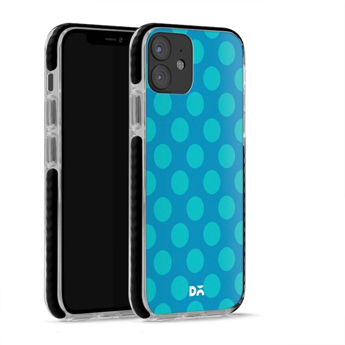 Blue Polka Stride Case Cover for Apple iPhone 12 Mini and Apple iPhone 12 with great design and shock proof | Klippik | Online Shopping | Kuwait UAE Saudi