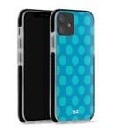 Blue Polka Stride Case Cover for Apple iPhone 12 Mini and Apple iPhone 12 with great design and shock proof | Klippik | Online Shopping | Kuwait UAE Saudi