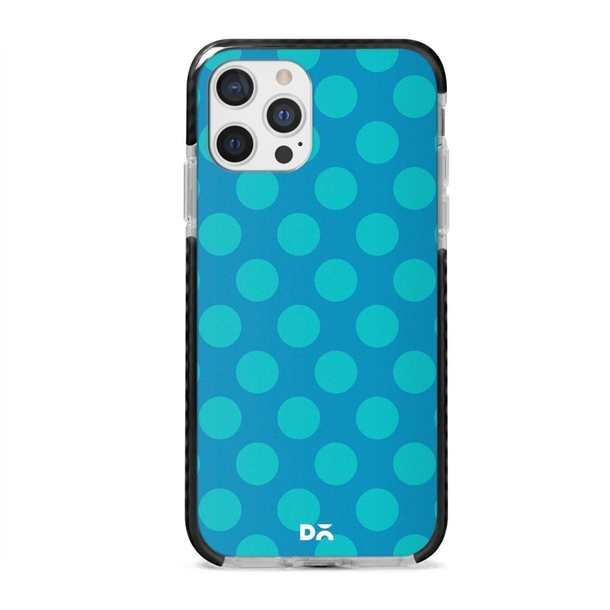Blue Polka Stride Case Cover for Apple iPhone 12 pro and Apple iPhone Pro Max with great design and shock proof | Klippik | Online Shopping | Kuwait UAE Saudi