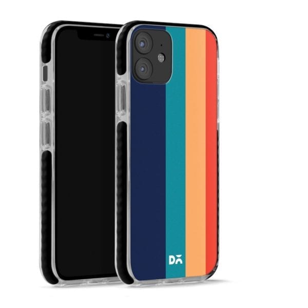 Blue Vertical Lines Stride Case Cover for Apple iPhone 12 Mini and Apple iPhone 12 with great design and shock proof | Klippik | Online Shopping | Kuwait UAE Saudi