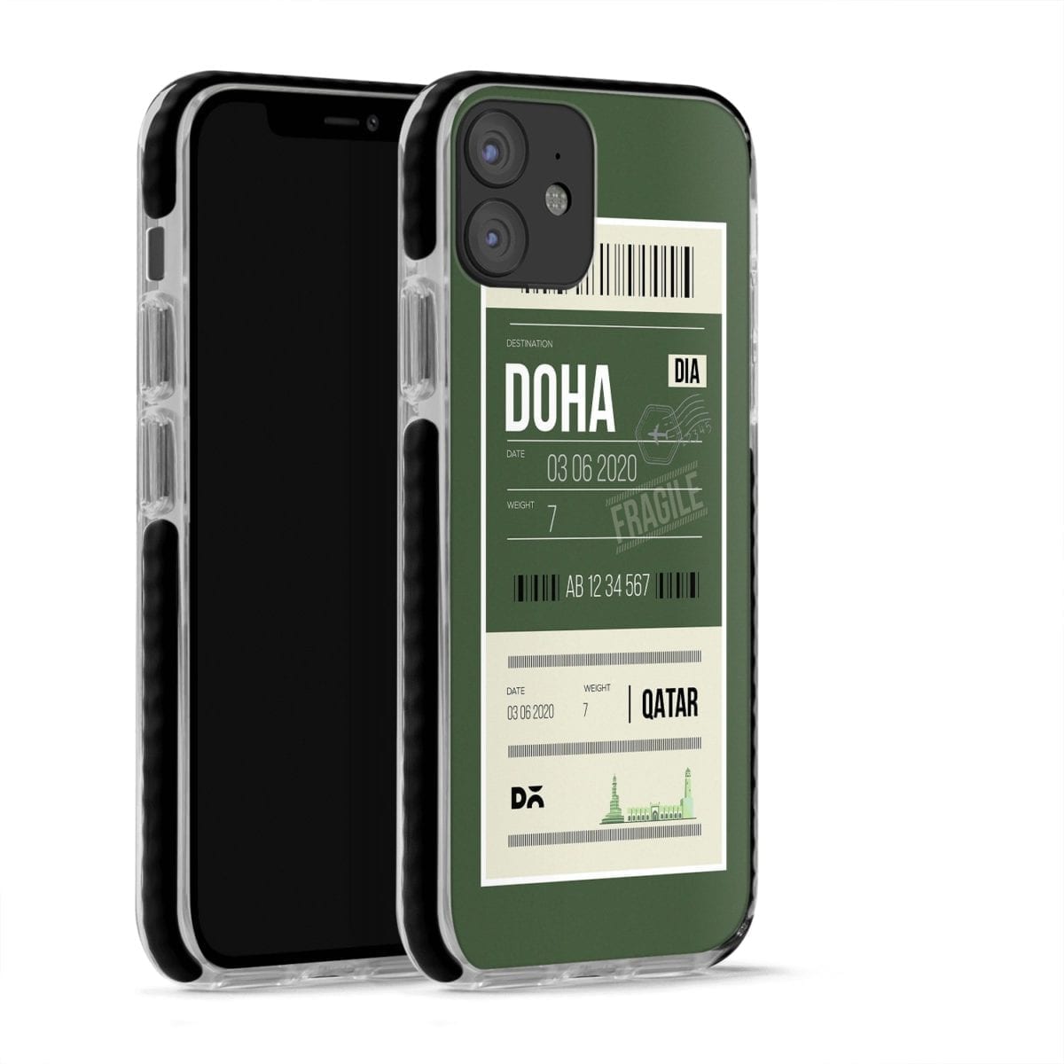 Doha City Tag Stride Case Cover for Apple iPhone 12 Mini and Apple iPhone 12 with great design and shock proof | Klippik | Online Shopping | Kuwait UAE Saudi