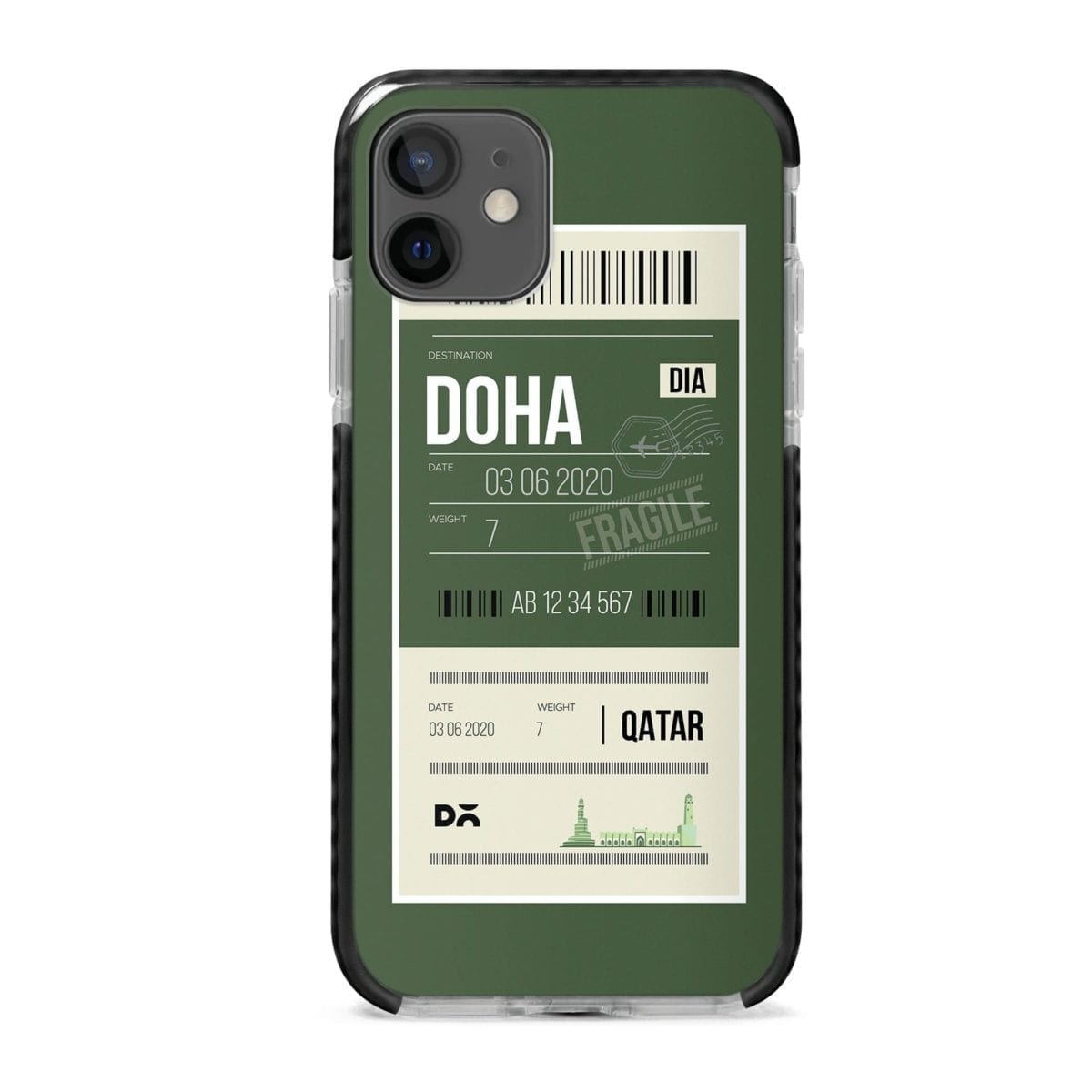 Doha City Tag Stride Case Cover for Apple iPhone 12 Mini and Apple iPhone 12 with great design and shock proof | Klippik | Online Shopping | Kuwait UAE Saudi