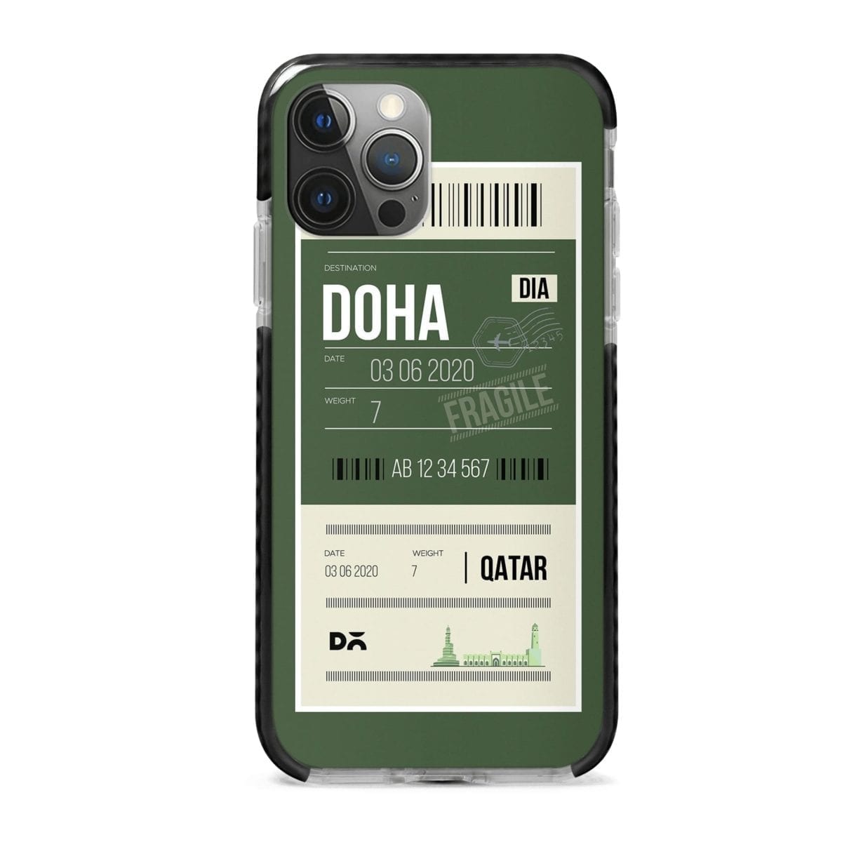 Doha City Tag Stride Case Cover for Apple iPhone 12 Pro and Apple iPhone 12 Pro Max with great design and shock proof | Klippik | Online Shopping | Kuwait UAE Saudi