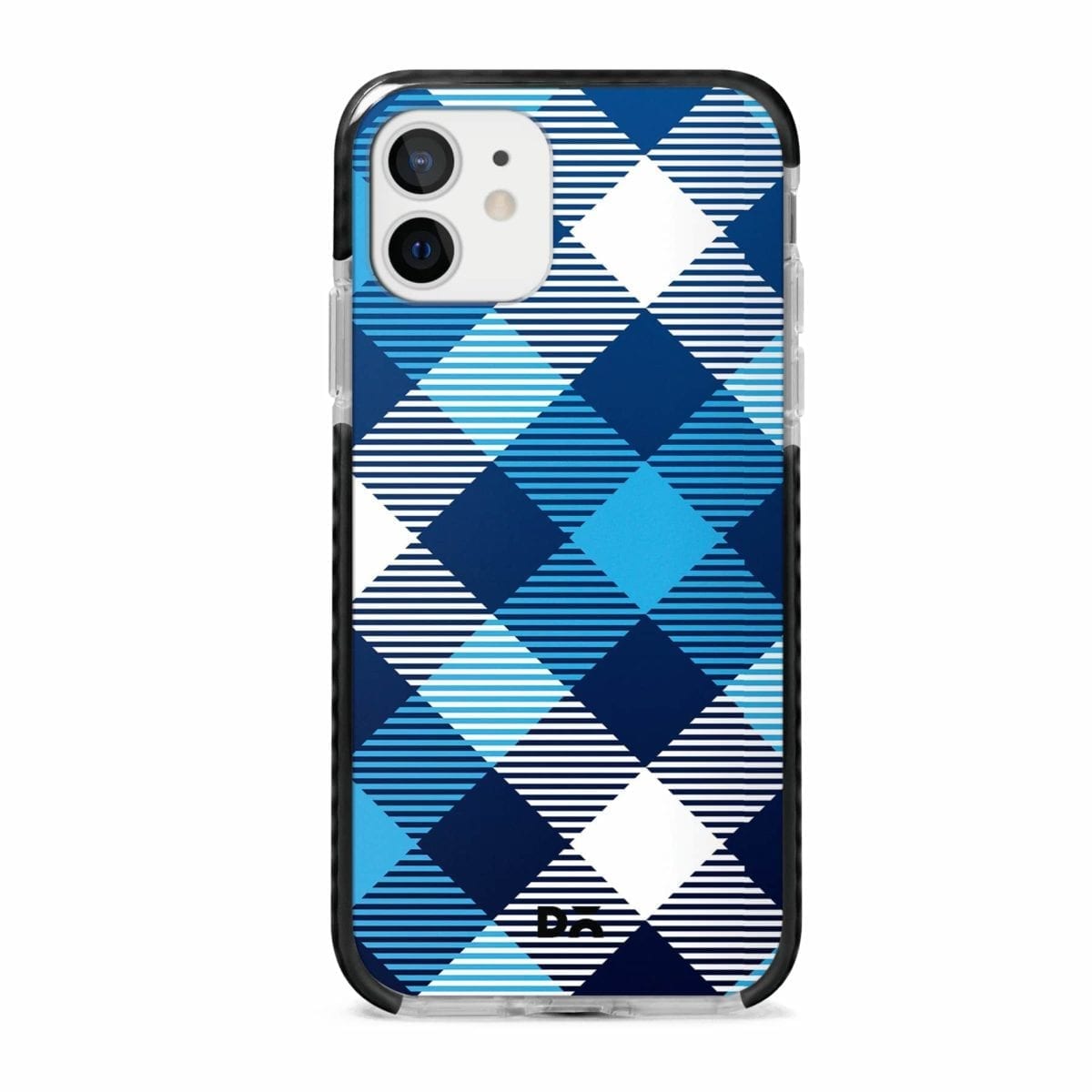 Medium Static Nightfall Checks Stride Case Cover for Apple iPhone 12 Mini and Apple iPhone 12 with great design and shock proof | Klippik | Online Shopping | Kuwait UAE Saudi