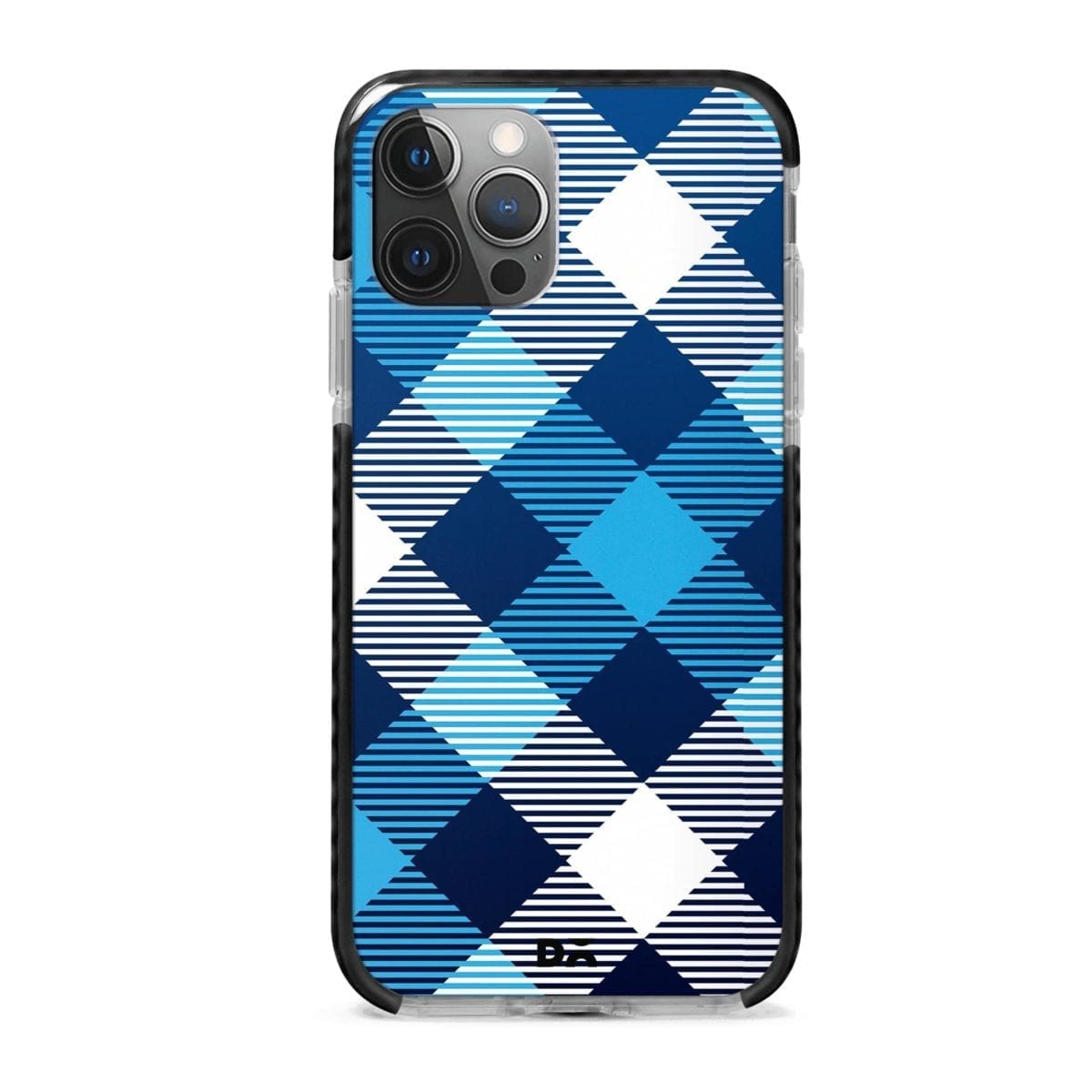 Medium Static Nightfall Checks Stride Case Cover for Apple iPhone 12 Pro and Apple iPhone 12 Pro Max with great design and shock proof | Klippik | Online Shopping | Kuwait UAE Saudi