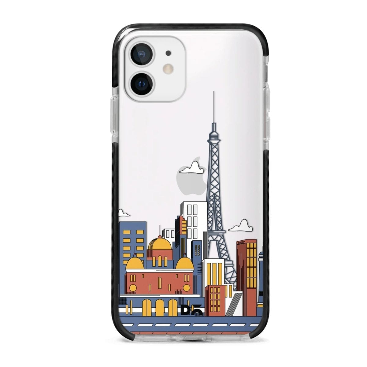 Paris Skyline Clear Stride Case Cover for Apple iPhone 12 Mini and Apple iPhone 12 with great design and shock proof | Klippik | Online Shopping | Kuwait UAE Saudi