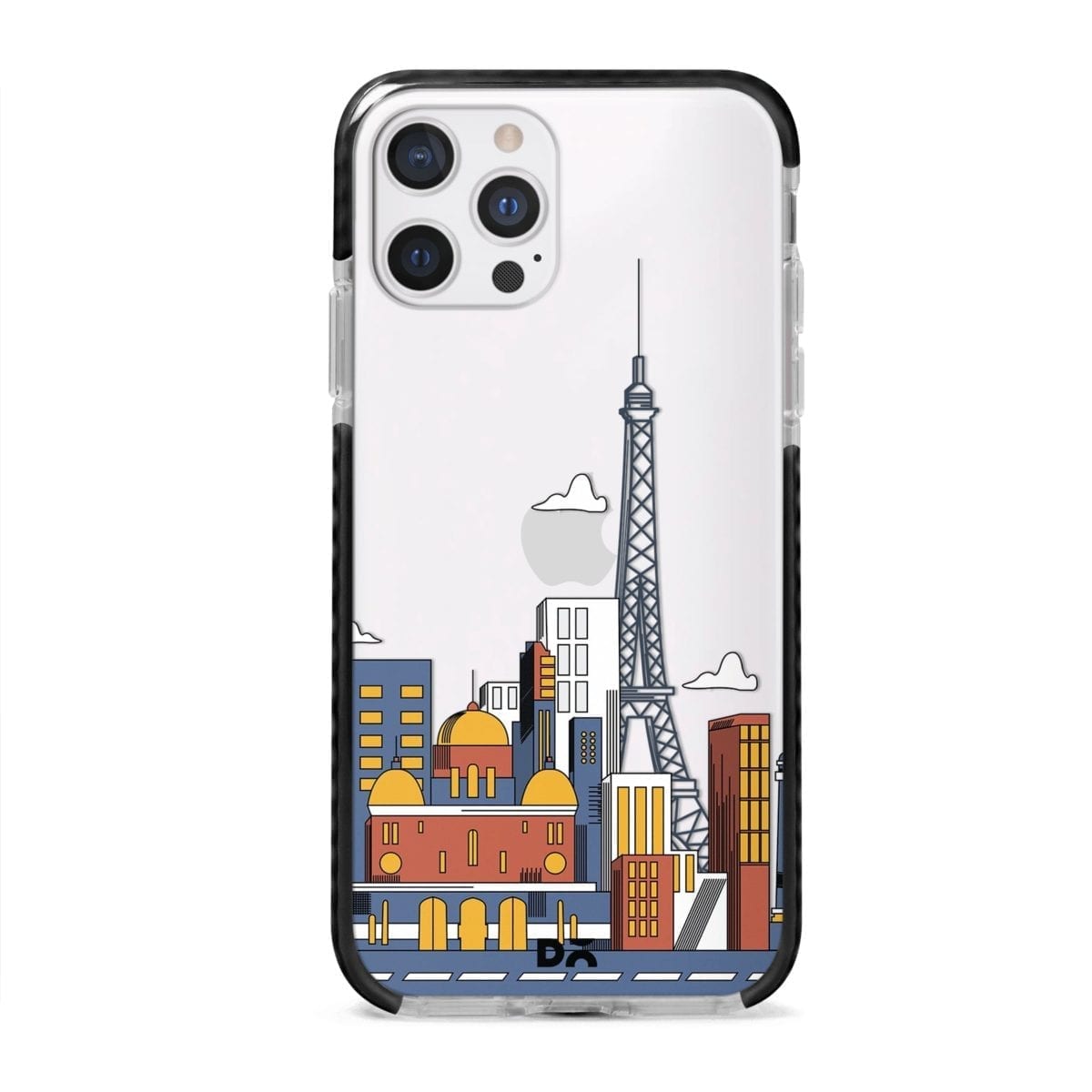 Paris Skyline Clear Stride Case Cover for Apple iPhone 12 Pro and Apple iPhone 12 Pro Max with great design and shock proof | Klippik | Online Shopping | Kuwait UAE Saudi