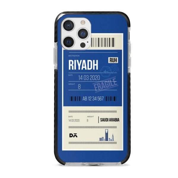 Riyadh City Tag Stride Case Cover for Apple iPhone 12 Pro and Apple iPhone 12 Pro Max with great design and shock proof | Klippik | Online Shopping | Kuwait UAE Saudi