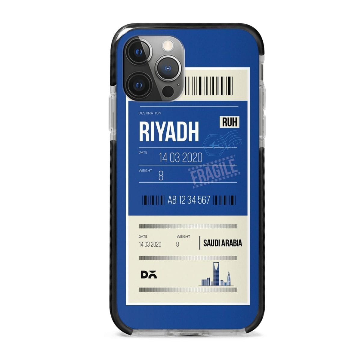 Riyadh City Tag Stride Case Cover for Apple iPhone 12 Pro and Apple iPhone 12 Pro Max with great design and shock proof | Klippik | Online Shopping | Kuwait UAE Saudi