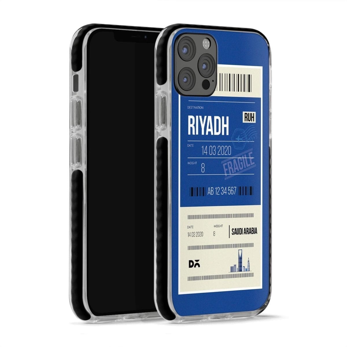 Riyadh City Tag Stride Case Cover for Apple iPhone 12 Pro and Apple iPhone 12 Pro Max with great design and shock proof | Klippik | Online Shopping | Kuwait UAE Saudi