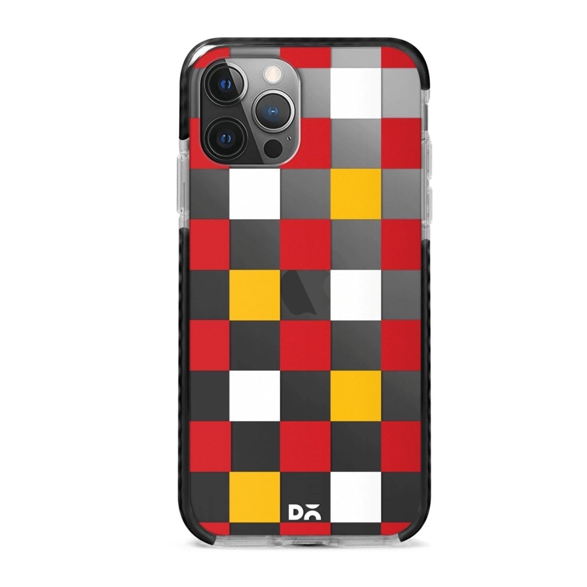 Small Tricolour Checks Stride Case Cover for Apple iPhone 12 Pro and Apple iPhone 12 Pro Max with great design and shock proof | Klippik | Online Shopping | Kuwait UAE Saudi