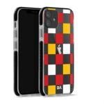 Small Tricolour Checks Stride Case Cover for Apple iPhone 12 Mini and Apple iPhone 12 with great design and shock proof | Klippik | Online Shopping | Kuwait UAE Saudi